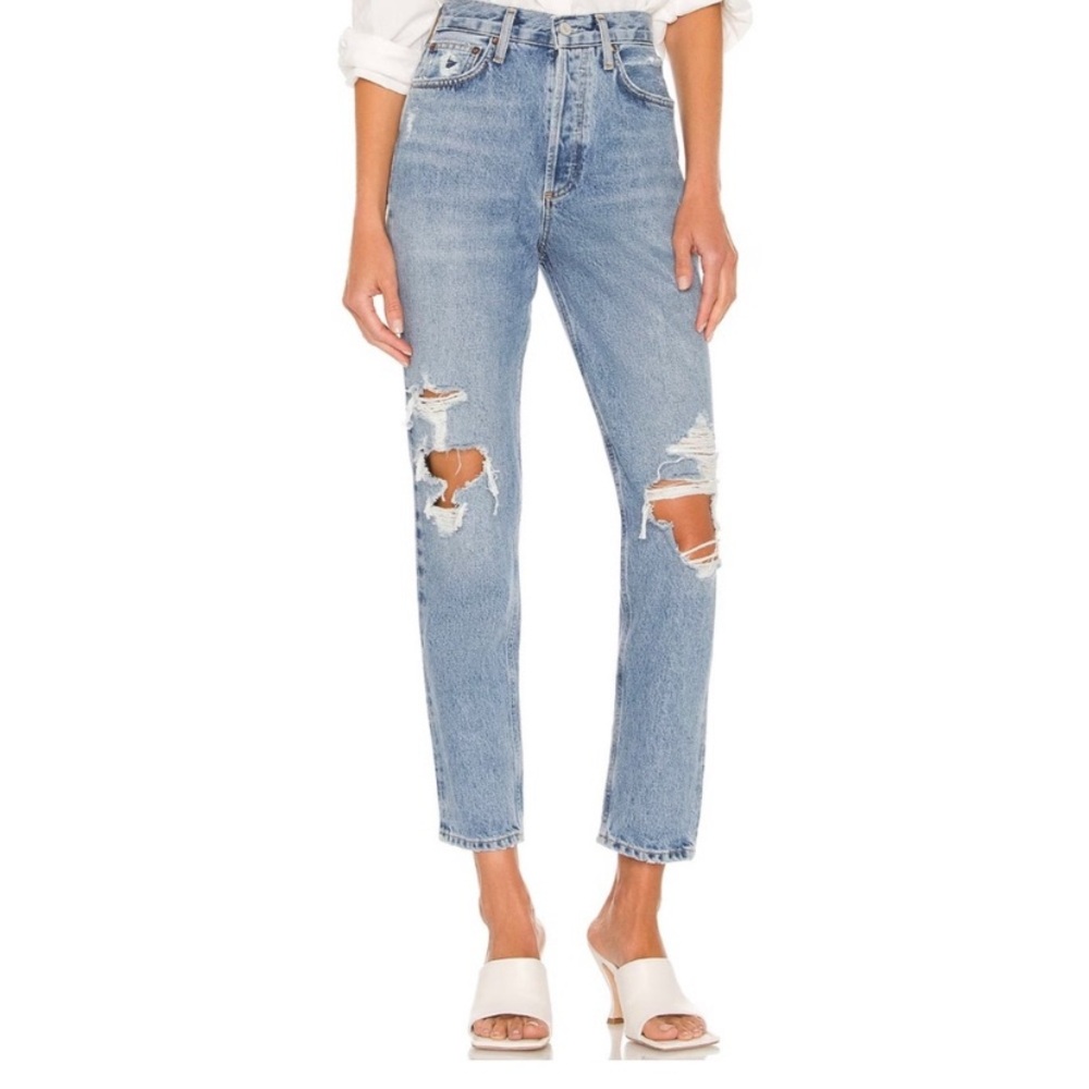 Agolde Fen High Rise Relaxed Taper Jeans - Wander, NEW Size 23
